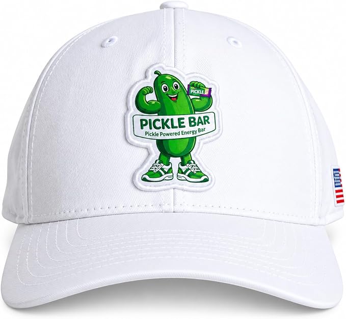 PickleBar Adjustable Performance Hat - White