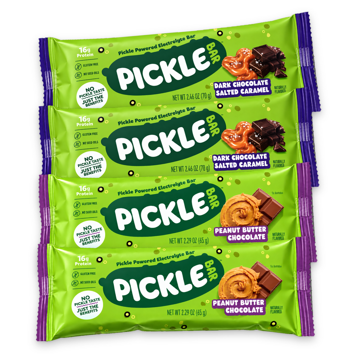 PickleBar Variety Pack bars grouped by flavor